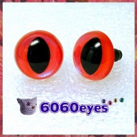 1 Pair Red Shimmer Painted Safety Eyes Plastic eyes